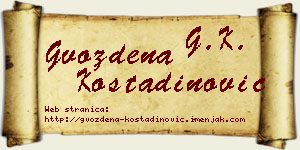 Gvozdena Kostadinović vizit kartica